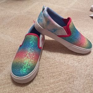 Slip on rainbow sneaker-size 1- brand new